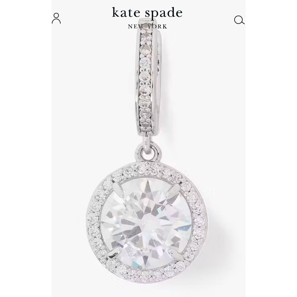 Kate Spade NEW Something Sparkly huggie earrings - Picture 2 of 8